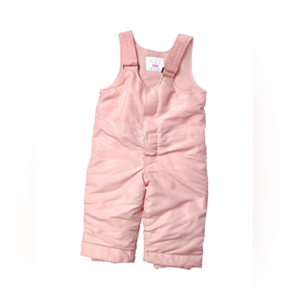 The Childrens Place Pink Girls Adjustable Waterproof Snowsuit